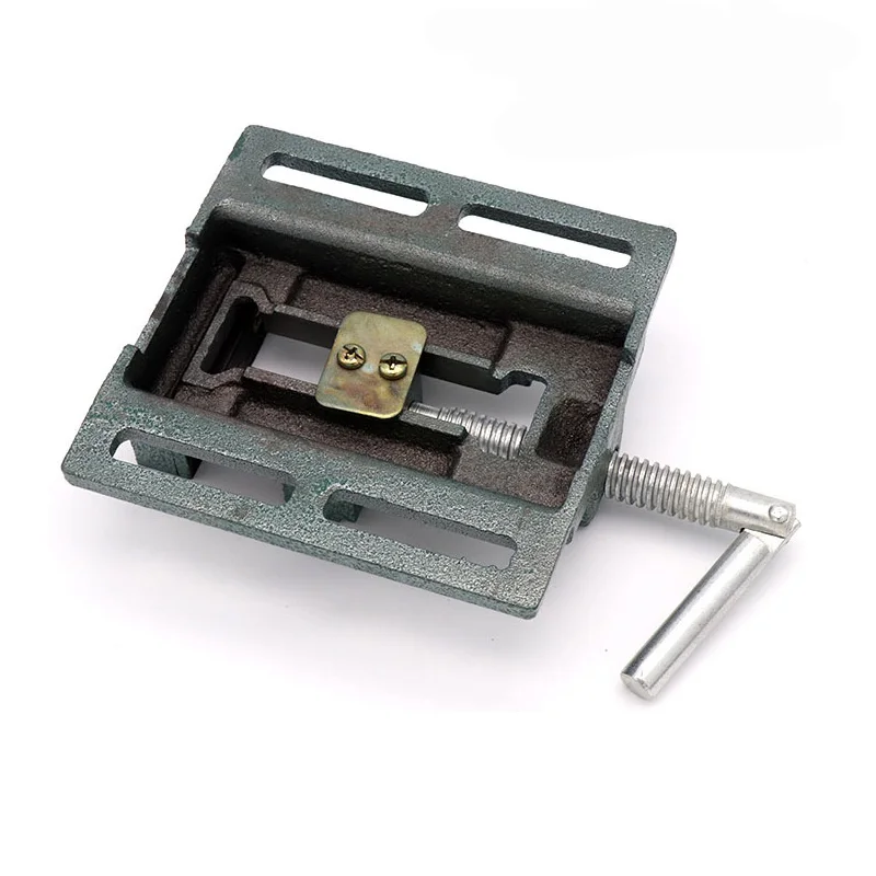 

DSHA -2.5 inch Flat Tongs Vise Drilling Machine Stand Plat Nose Pliers Double Track Bench Drill Worktable Tools