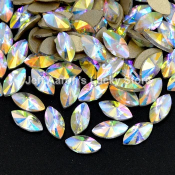 

100PCS Marquise shape flat back withe AB 3D nail art diy decorations rhinestones glitter nails accessoires nail jewelry tools
