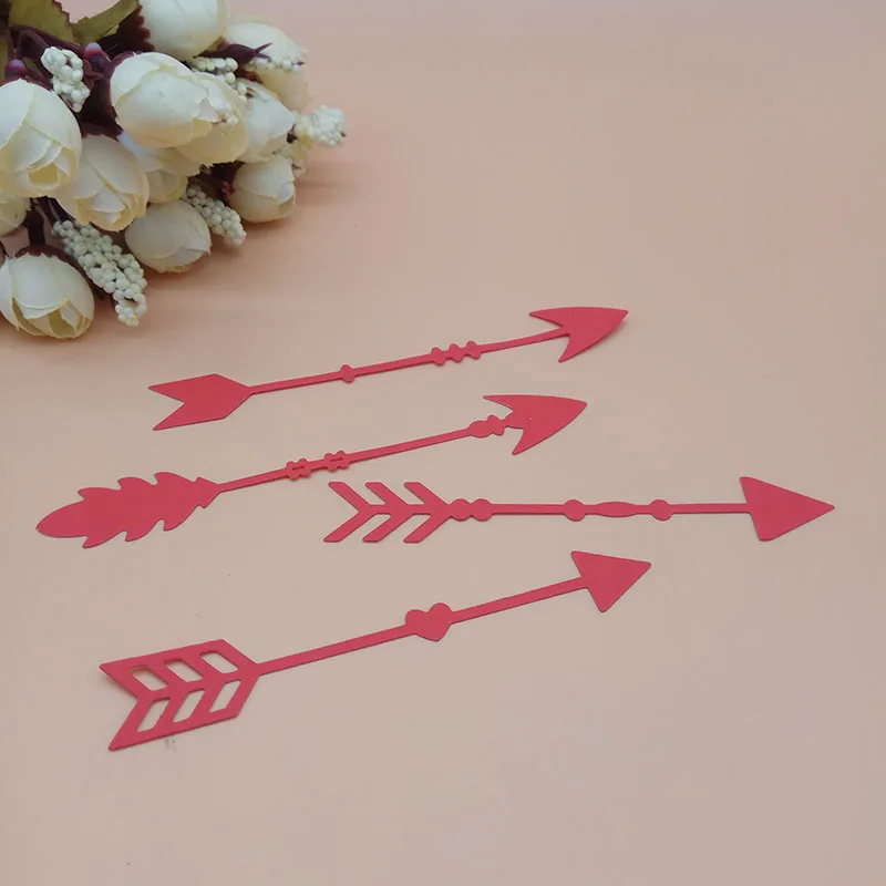 

4pcs/set arrow Customized New scrapbooking DIY Carbon Sharp Metal steel cutting die Book photo album art card Dies Cut