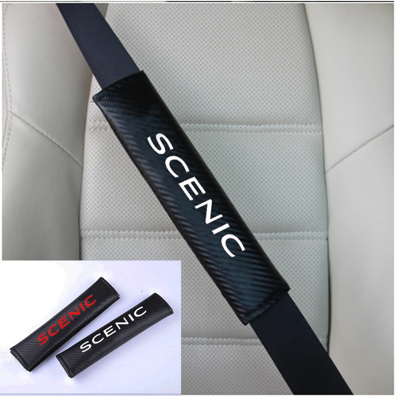 2Pcs PU Fashion Car Seat Belt Cover belt shoulder Pads For Renault Scenic Accessories | Автомобили и мотоциклы