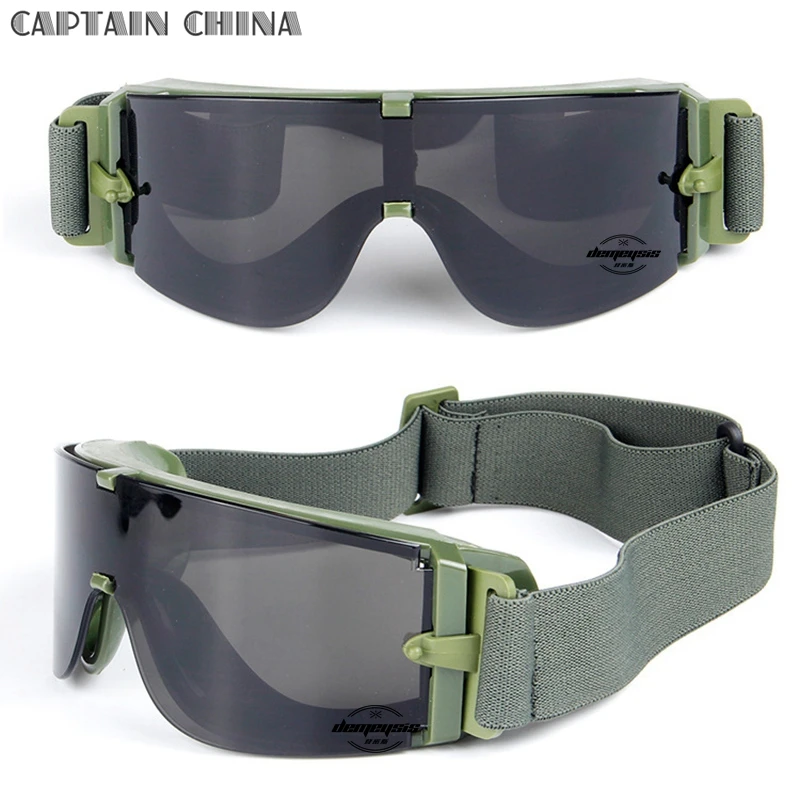 Военные тактические очки 3 линзы Баллистические ветрозащитные УФ защитные очки тактические очки для страйкбола пейнтбола стрельбы