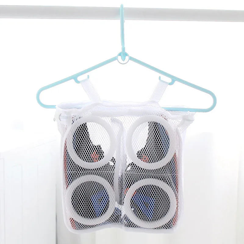 Mesh Laundry Bags Large Capacity Foldable Dedicated Lingerie Bar Shoes Washing Bag Dry Shoes Organizer Portable Basket