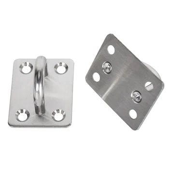 

4Pcs Medium 40mm Square Stainless Steel Hook U-shaped Hook Base Ceiling Fans/Leisure Sofa/Sandbags/Hammocks/Chandeliers Hook