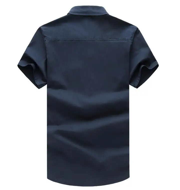 Плюс Размеры 8XL Мужской Повседневная рубашка 2018 мода новый сплошной высокое качество с короткими рукавами Сорочки выходные для мужчин
