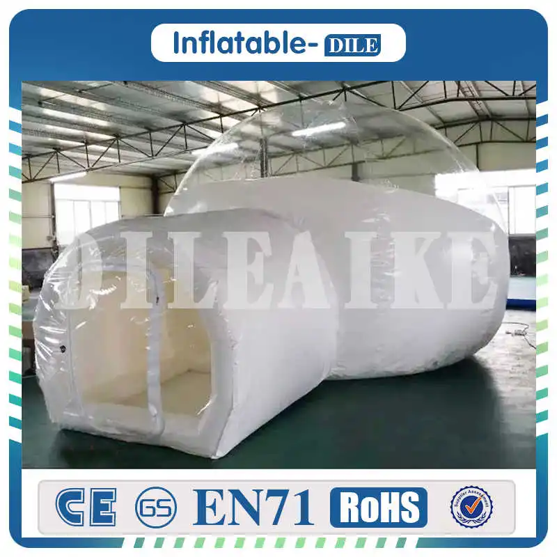 

Outdoor igloo inflatable airtight camping tent inflatable bubble with tunnels