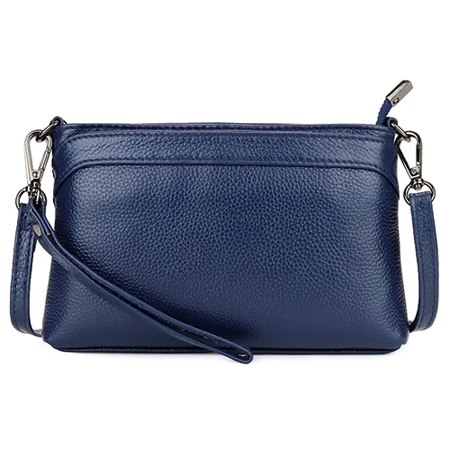 Высокое качество CowhideLeather женская сумка почтальон Bolsa Feminina женские маленькие сумки через плечо модные брендовые сумки - Цвет: Royal Blue