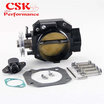 

70mm Throttle Body + TPS Throttle Position Sensor Fits For Honda B16 B17 B18 Civic ACURA Integra SI CRX GSR Engine Black/Silver