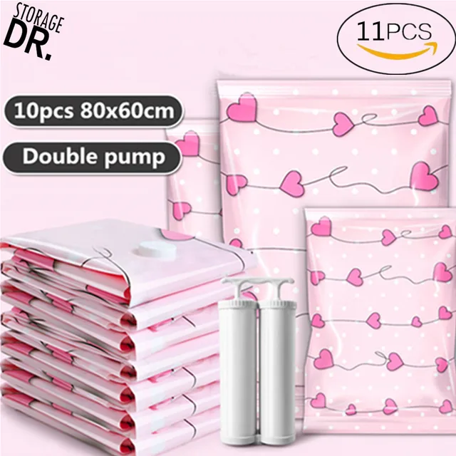 Dr Storage 10pcs 80x60cm Vacuum Bags For Clothes With Pump E Dr Storage 10pcs 80x60cm Vacuum Bags For Clothes With Pump E Saver Va Bag Vakuum