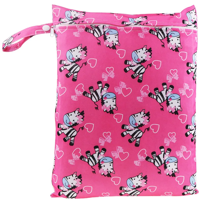 

Baby Reusable Cloth Diaper Bag Waterproof Printed Nursing Pad Menstrual Pads Stroller Luiertas Bez Wet Bags 30*40cm & 15*20cm