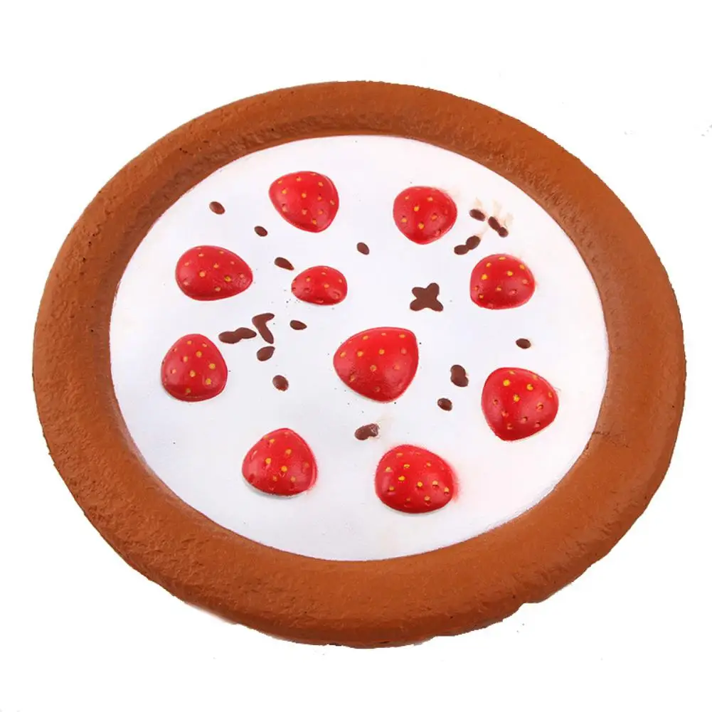 

25CM Large Squishy Antistress Toy Slow Rising Simulate Strawberry Pizza Cake Showcase Decor