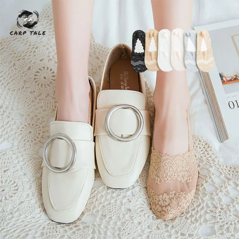 

5color Women Socks Female Socks Summer Style Skin Color/Black Sock Thin Transparent Socks Elastic Short Wear-Resistant Bottom