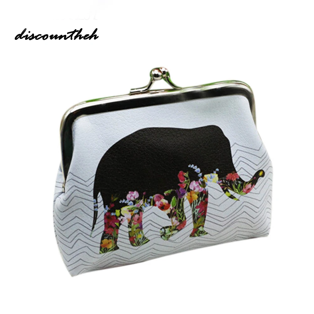 

Purse Gift Fashion Women Mini Wallet Clutch Coin Purse Coin Card Holder Cartoon Elephant Girls Kids Cute Money Bag