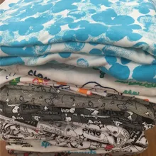 100*180 см мультфильм микки эластичный хлопок ткань хлопковый трикотажный жакет фабричное кружево футболки платье ткань одежда для малышей