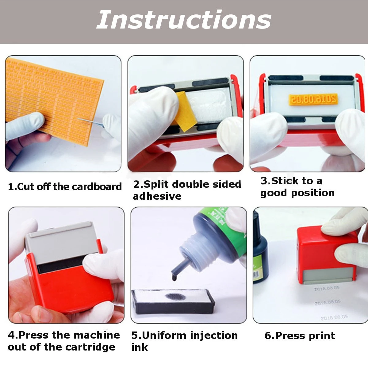 Manual Handheld Printer Code Tool Coding Date Numbers Printing Machine A4