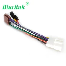 Biurlink rádio do carro cd changer fêmea iso conector cablagem cabo adaptador para nissan 20pin cablagens
