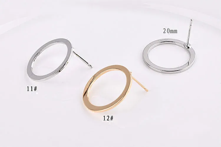 Korean minimalist copper jewelry accessories Earrings earpins green electroplating ear ear clip DIY Handmade package Jewelry Findings