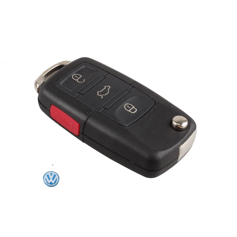 3+1 Buttons Flip Remote FOB Key Shell Case Uncut for VW ...