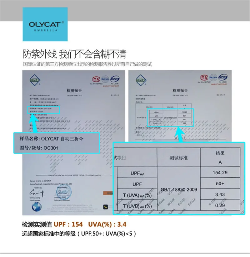 Olycat три складной кошка зонтик дождь Для женщин Anti UV Зонт Полностью автоматическая Для женщин зонтик подлинное качество бренда