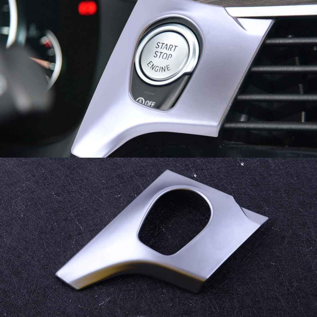 DWCX ABS серебро запуска двигателя автомобиля кнопка включения обложки отделкой 3D стикеры этикета Fit для BMW X3 2018