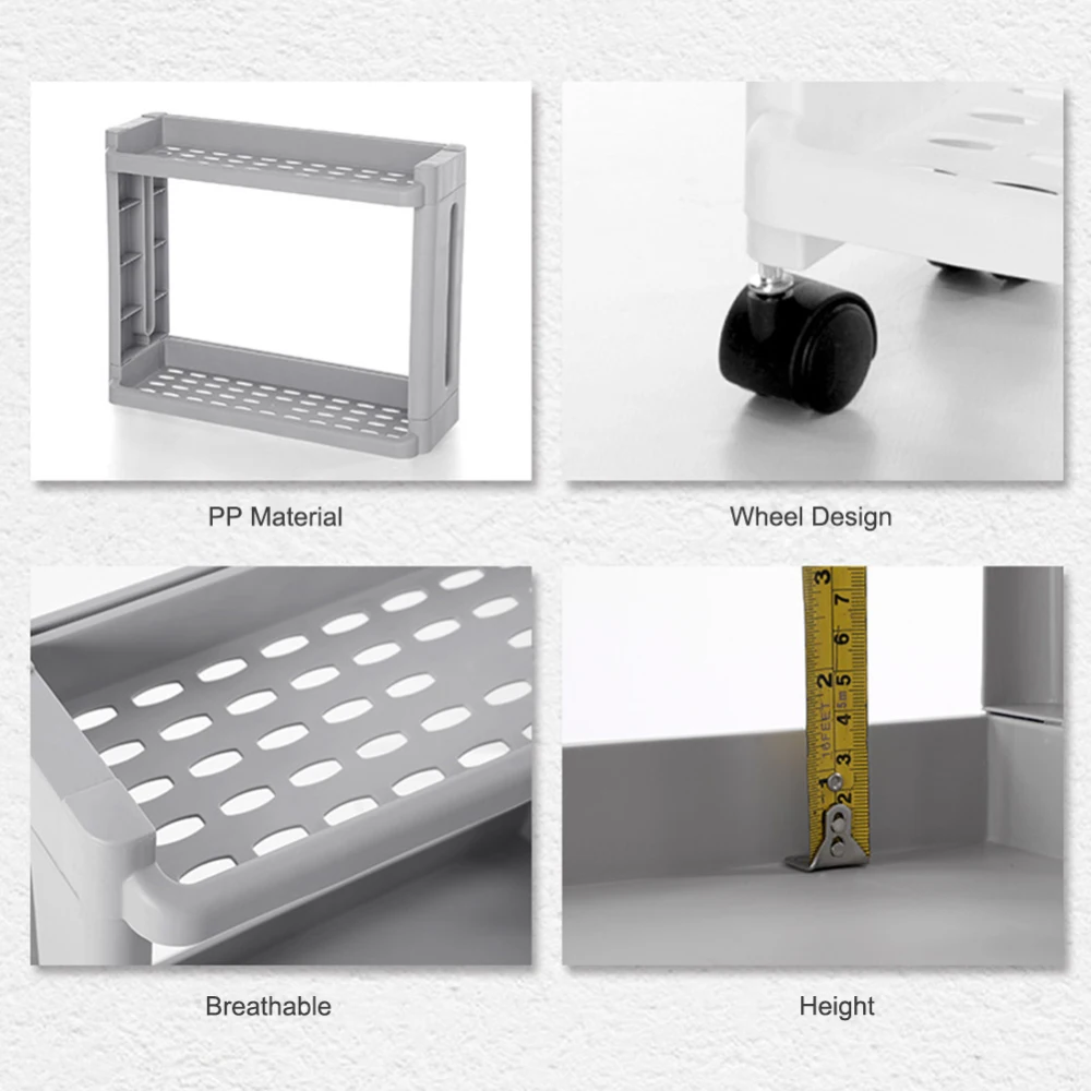 4-Слои Органайзер держатель Ванная комната стеллаж для выставки товаров Ванная комната полка Кухня стеллаж для хранения Съемный колесный полки