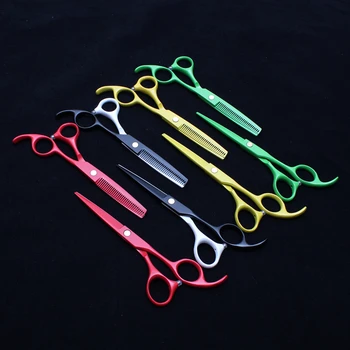 

1PairProfessional 440C Customized Logo Haircut Set Barber Makas Cutting Scissors Thinning Shears Professional Hair Scissors