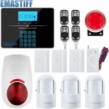 Беспроводной GSM сигнализация сенсорный ЖК клавиатуры безопасности системы сигнализации дома с ПИР детектор