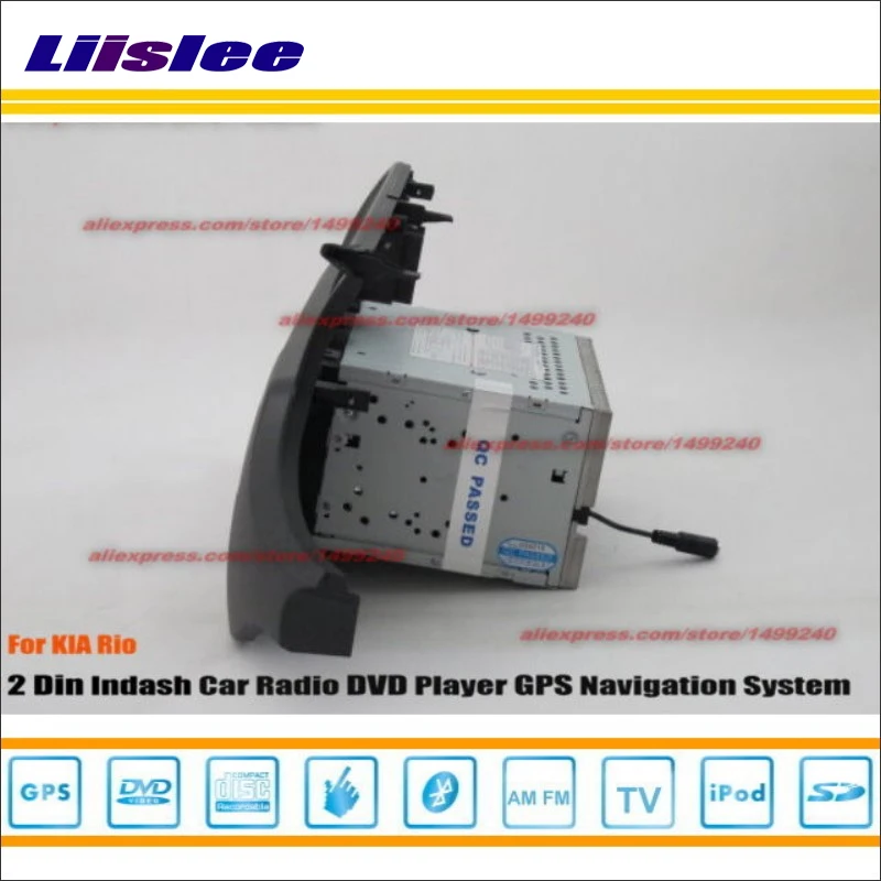 Cheap Liislee For Kia Rio Right Hand Drive RHD 2012~2015 Radio DVD Player GPS Navi Navigation System Double Din Audio Installation Set 3
