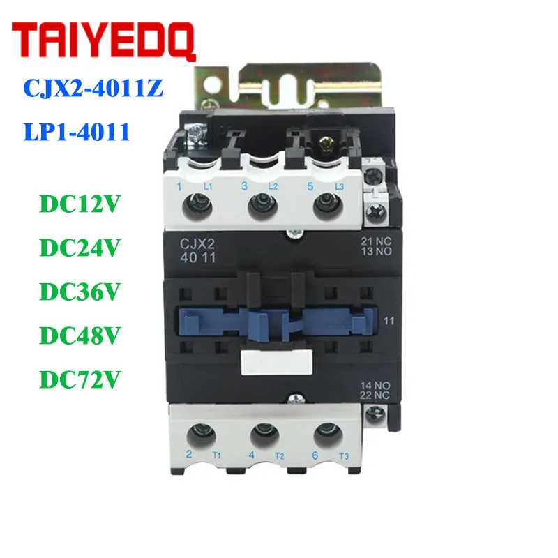 

DC contactor CJX2-4011Z DC Magnetic Contactor 40A LP1-4011 contactors DC12V 24V 48V 110V motor protection Switch