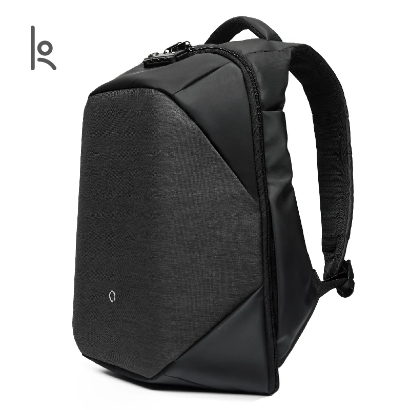 K Click Анти-Вор твердые Рюкзаки научная система хранения сумки Внешний usb зарядка Рюкзак для ноутбука для мужчин и женщин - Цвет: Basic Version Black