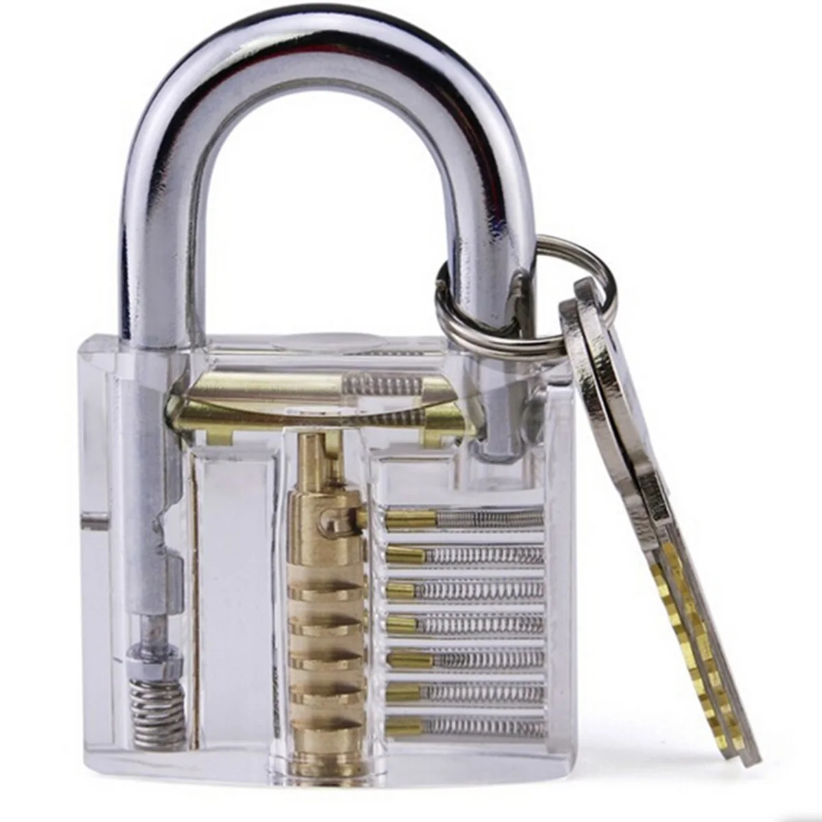 Transparent Visible Pick Cutaway Practice Padlock Lock With Broken Key Removing Hook Kit Extractor Set Locksmith Wrench Tool