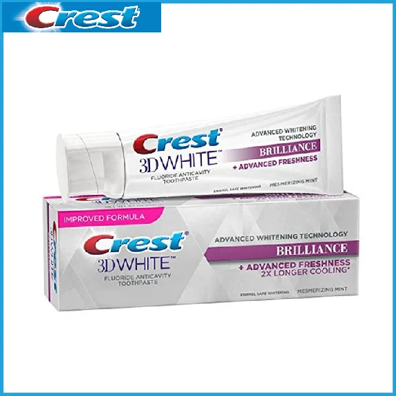 crest 3d white dentifrice 3D à la menthe, blanc brillant, masquant