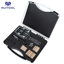 Дюбель джиг 6 8 10 мм Дерево сверло карманное отверстие джиг комплект с коробкой утолщаются ABS пластик ручной отверстие сверла для деревообработки