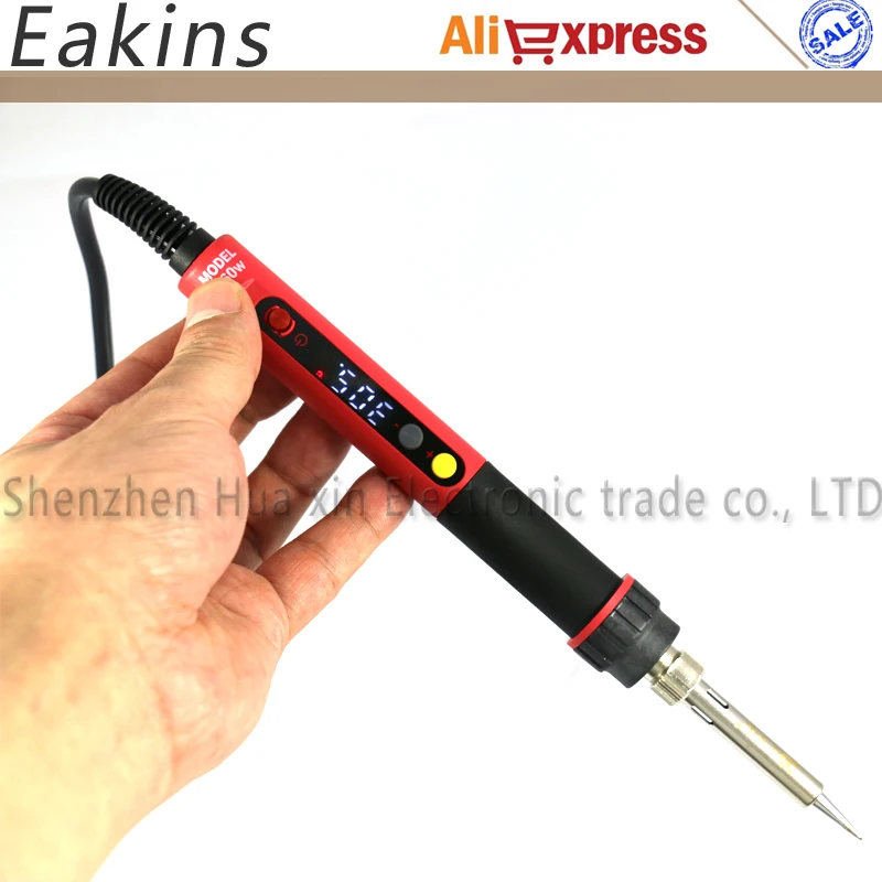 Kopen CXG E60W E90W E110W Digitale LCD Verstelbare NC thermostaat Elektrische soldeerbout handvat Lassen reparatie + 10 stuks 900M tips