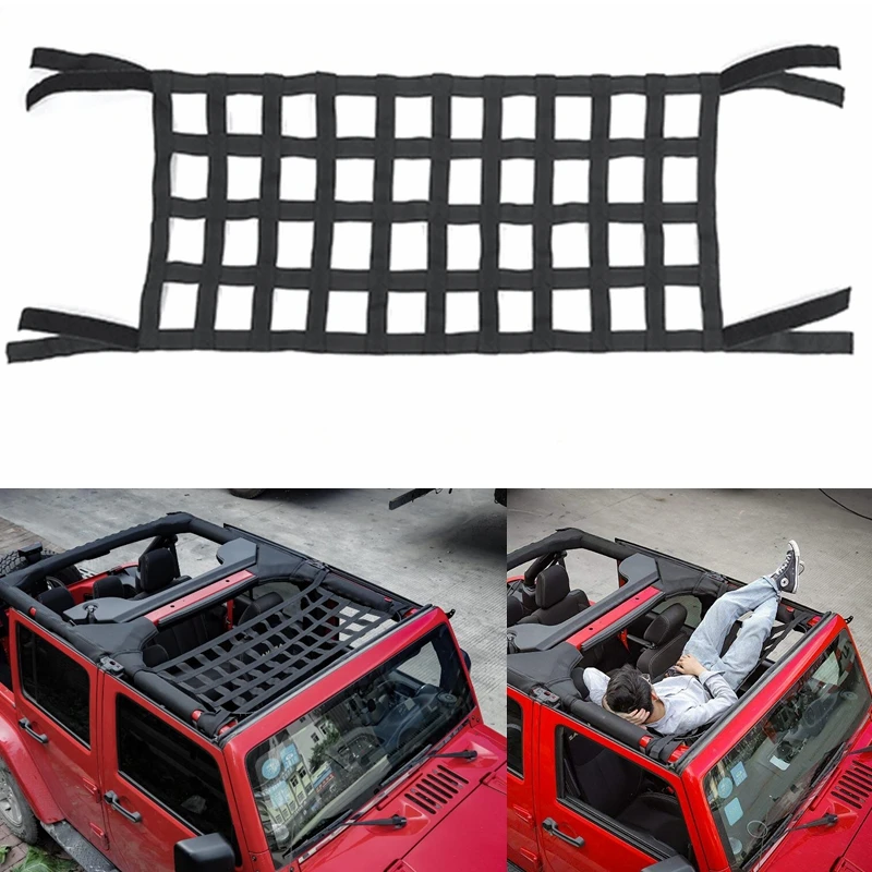 New Style Black Heavy Duty Universal Waterproof Car Roof Hammock Car Bed Rest For Wrangler 2007-2017 S1