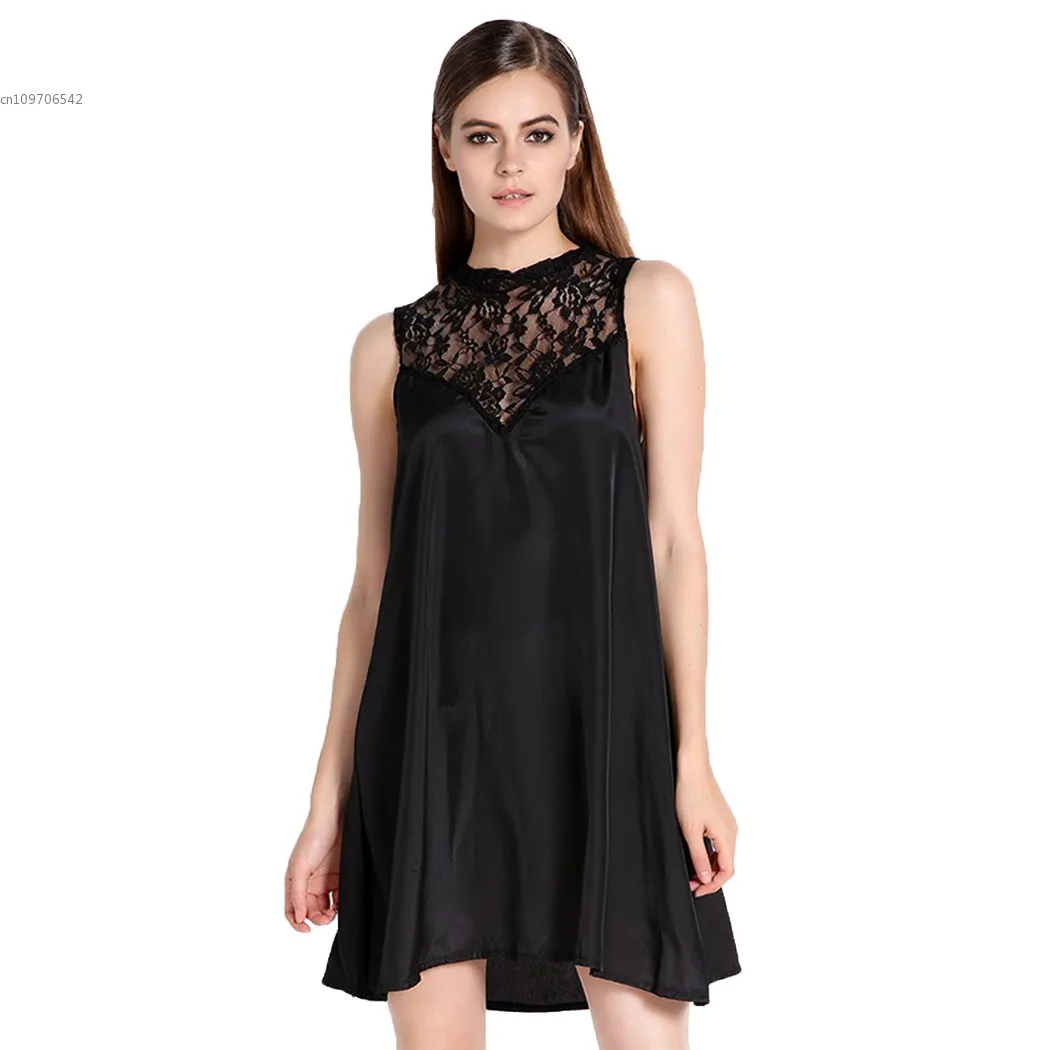  font b Womens b font Fashion Sleeveless Lace Sleepwear font b Dress b font font