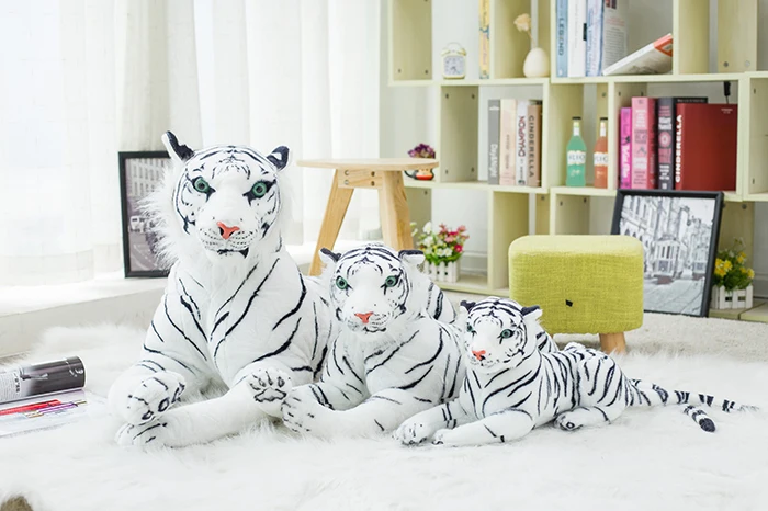 Милые тигр, плюшевые игрушки мягкие животные моделирование белый тигр кукла-подушка для детей подарки на день рождения
