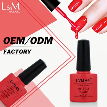 

3 Pcs Lvmay Brands UV Red Pink Nude Color Gel Nails Polish Top Base Coat Artistic Cheap Best Home Nail Glue Kit Soak Off