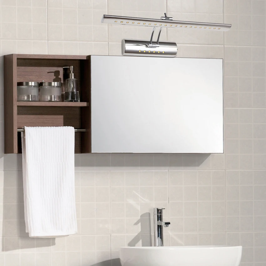 

Rotatable 5W 7W Bathroom LED Mirror Light AC85V-265V SMD5050 Stainless Steel Dressing Table Sconces LED Wall Lamps with Switch