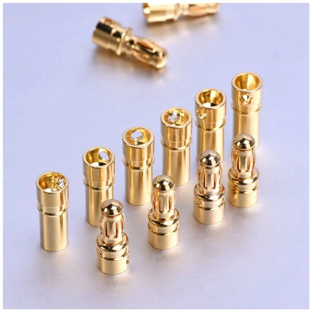 30 Pairs 3.5mm Banana Plug Male Female Bullet Connector Replacements