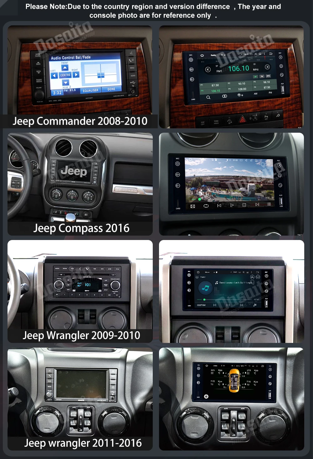 Автомобильный радиоприемник gps Android 9,0 2 Din для Jeep Grand Cherokee 2008 2009-2011 Commander Jeep радио 8-ядерный мультимедиа 4 Гб Оперативная память 32Gb Встроенная память