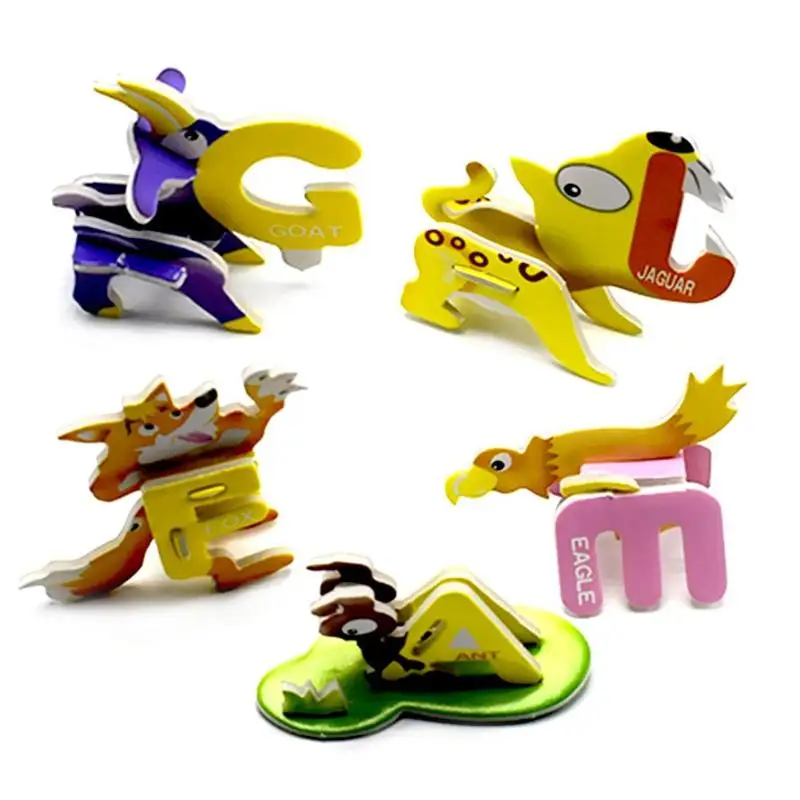 18 шт. пены 3D бумажные Пазлы игрушки Забавный мультфильм животное модель птицы DIY головоломки