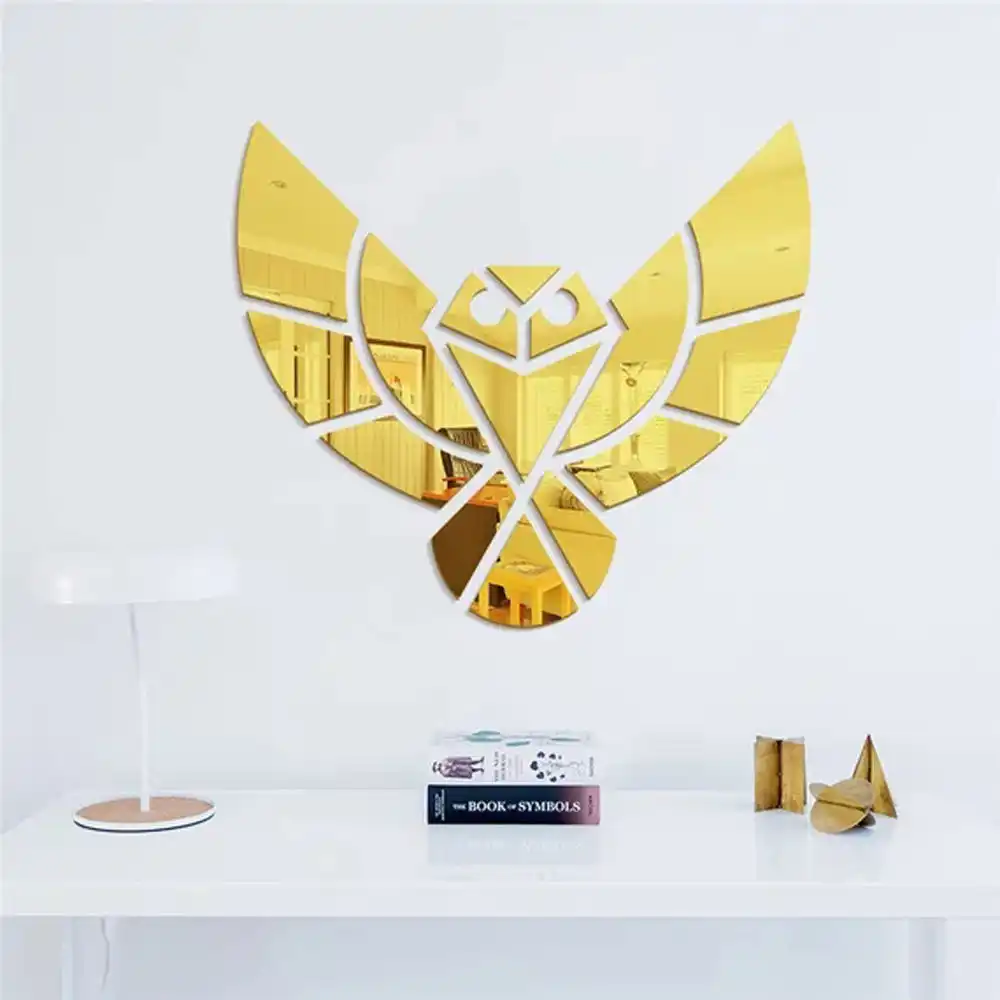 2018 Animal Wallpaper Fashion Golden Eagle Removable Waterproof Animal Owl Wall Sticker For Different Rooms Home Decor