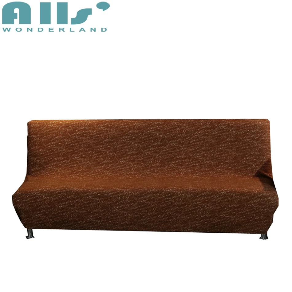 No Armrest Solid Color Knitted Sofa Bed Covers For Living Room