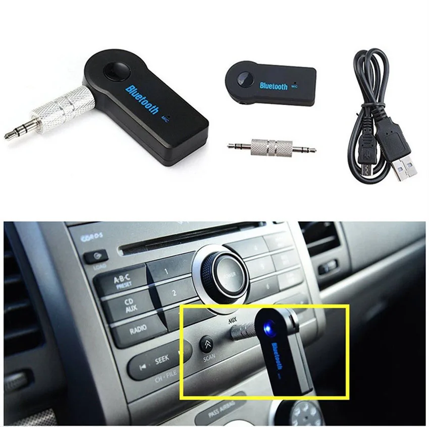 Mini Bluetooth Handsfree Car kit 3.5mm Bluetooth Audio Receiver hands