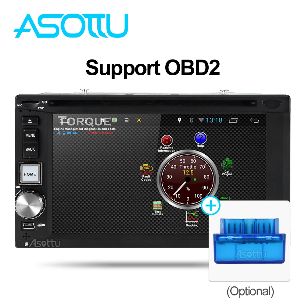 Asottu TDD6270 2G android 7.1.2 автомобильный dvd gps Навигатор Радио Видео плеер стерео Универсальный 2 din радио Автомобильный мультимедийный плеер gps