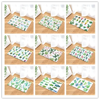 

Nordic style Cactus mat bedroom rug kitchen bathroom mat rectangular door mat
