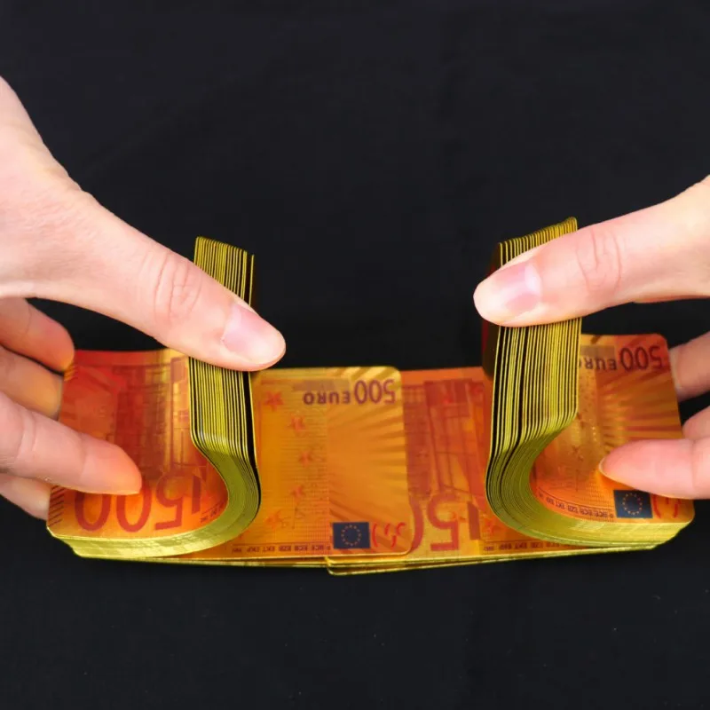 Водостойкие карты игры GYH двухслойные золото фольга покер Евро стиль пластик покерные игровые карты игровая доска