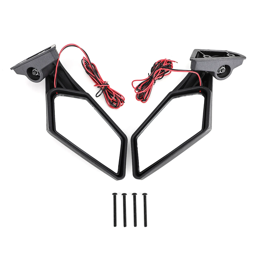 

KEMIMOTO Rear View Side Racing Side Mirrors With Amber LED Light UTV for Can Am Maverick X3 2017 2018 2019