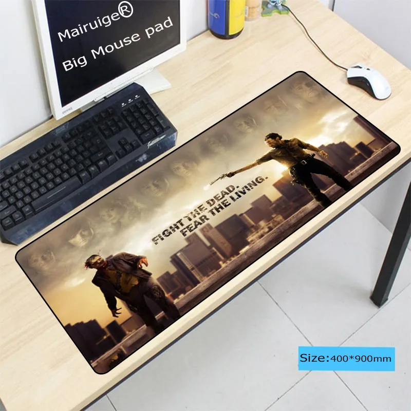  Mairuige Walking Dead Large Lock Edge Mouse pad PC Computer mat Size for 400X900X3MM Gaming Speed M