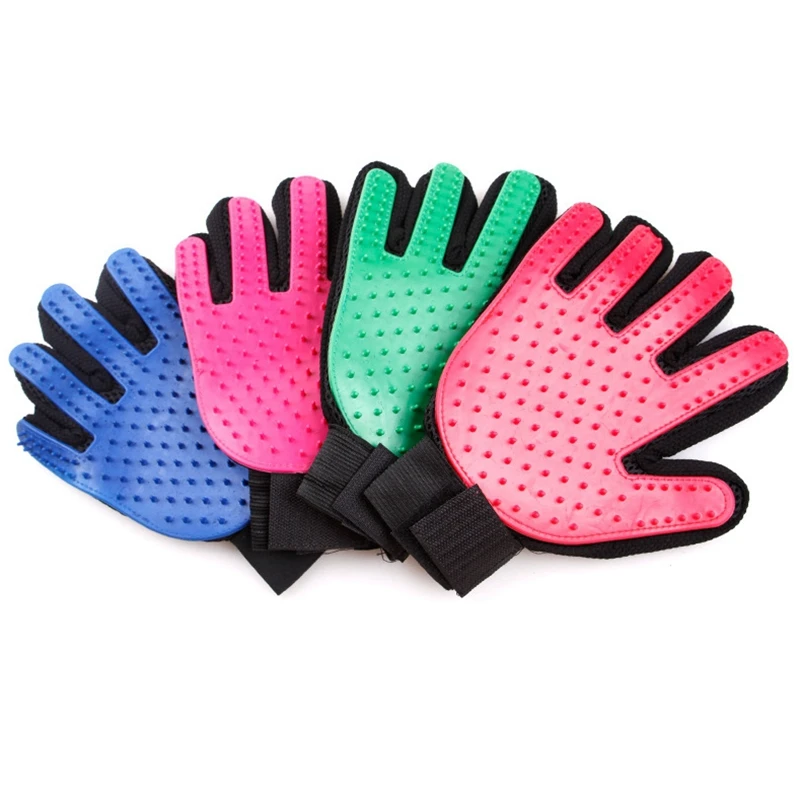 Buy Pet Dog Five Finger Grooming Washing Glove Silica
